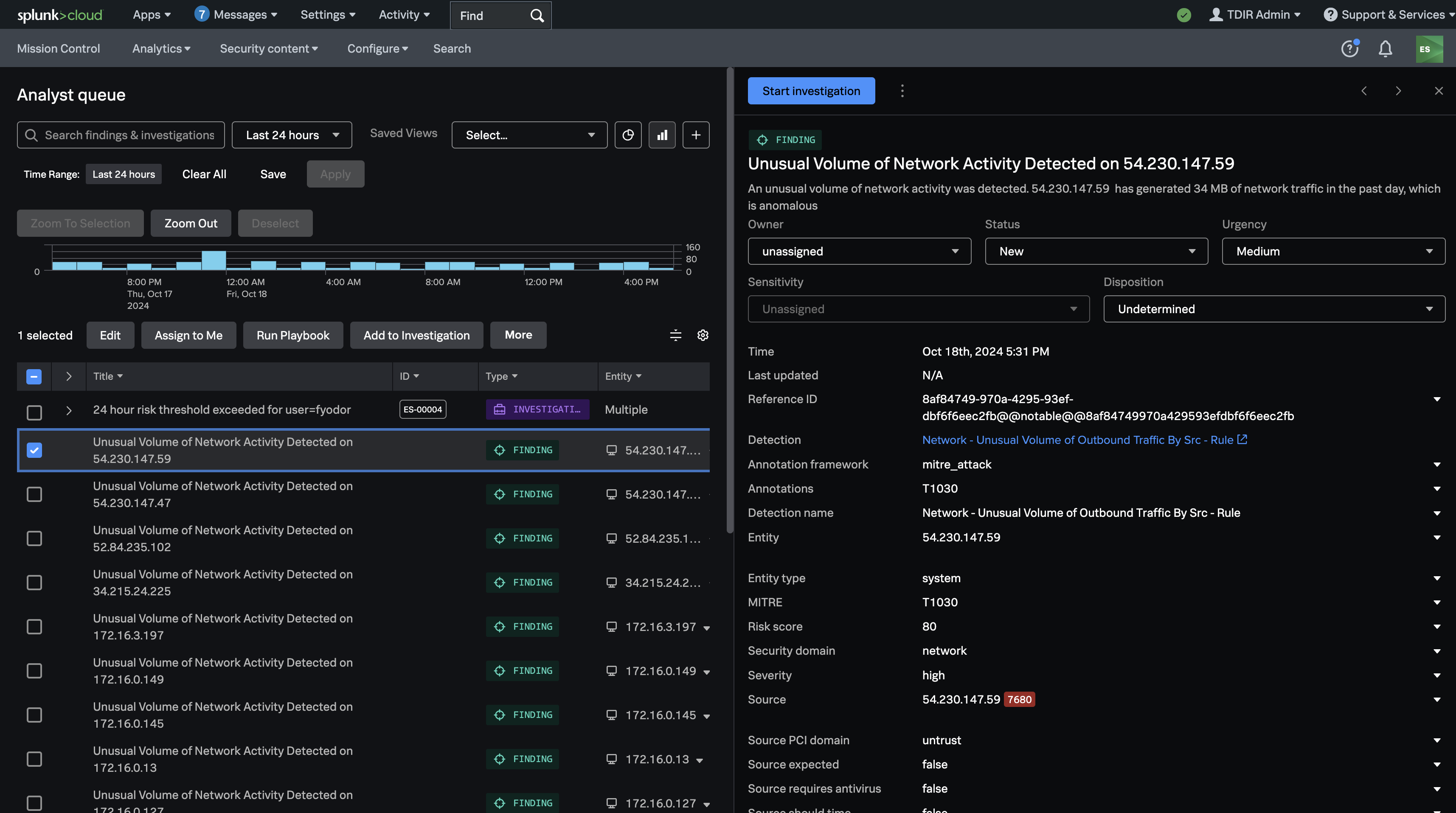 Splunk Enterprise Security 界面 2